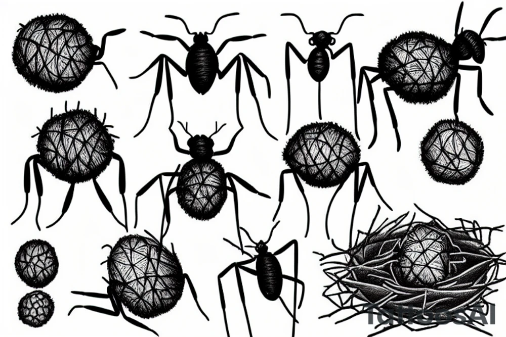 Ant and nest tattoo idea