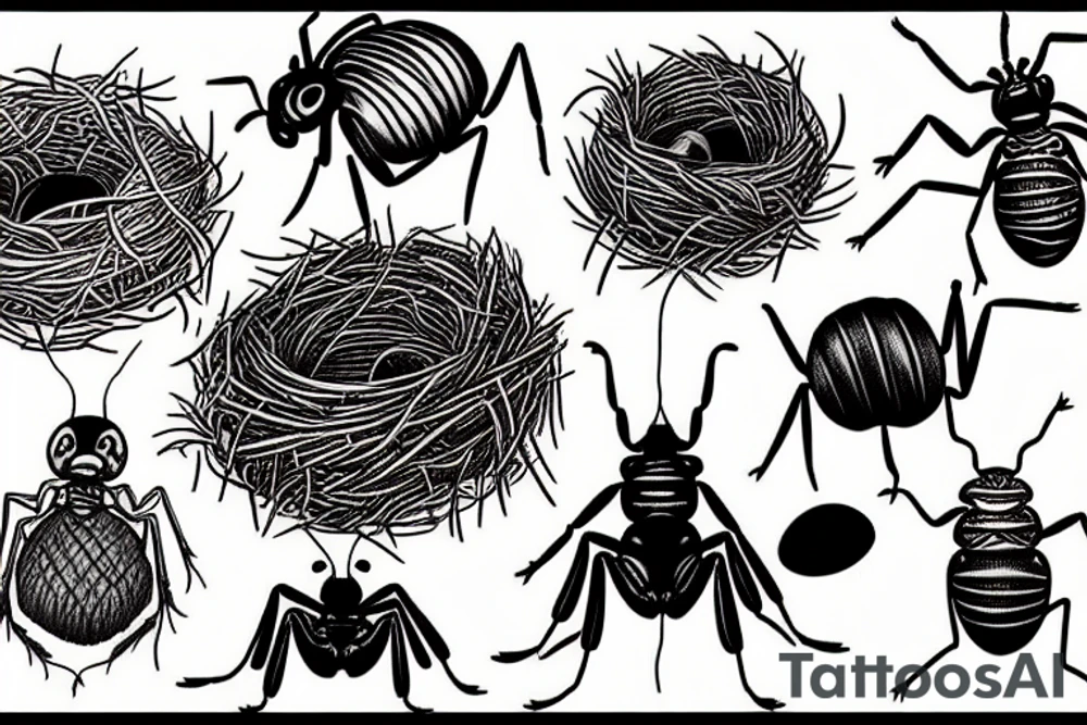 Ant and nest tattoo idea