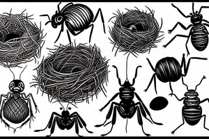 Ant and nest tattoo idea
