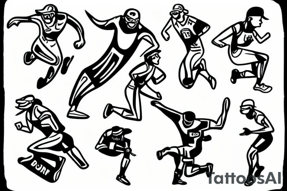 Runner winning a race tattoo idea