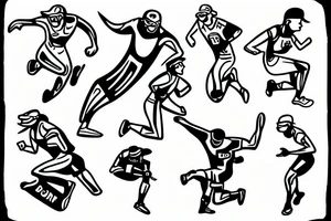 Runner winning a race tattoo idea