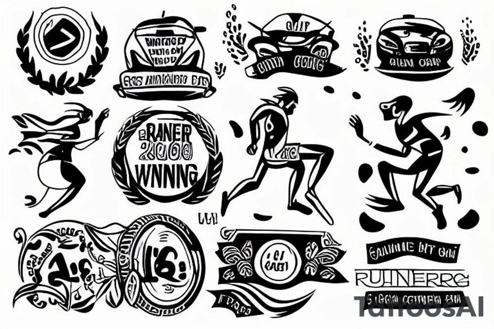Runner winning a race tattoo idea
