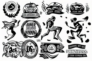 Runner winning a race tattoo idea