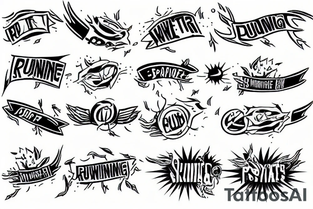 Runner winning a race tattoo idea