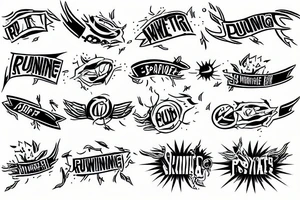 Runner winning a race tattoo idea
