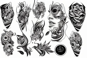 mecanical, abstract tattoo idea