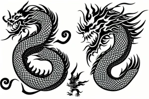 chinese dragon breathing fire tattoo idea