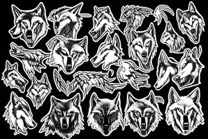 Bloody wolf tattoo idea