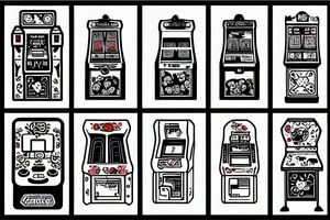 Arcade machine with roses tattoo idea