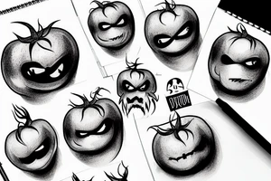 Evil tomato tattoo idea