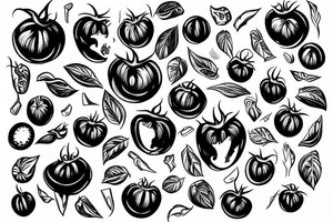 Evil tomato tattoo idea