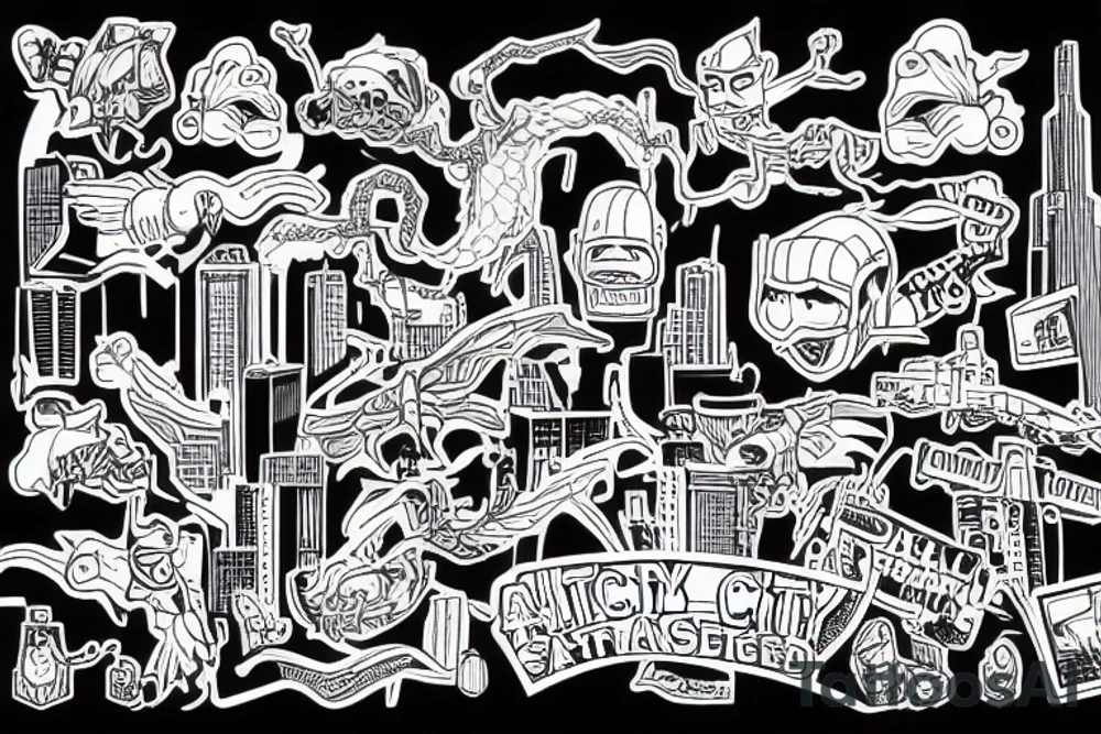 City under attack tattoo idea