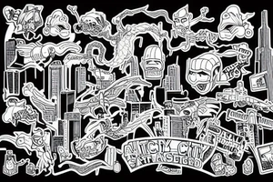 City under attack tattoo idea