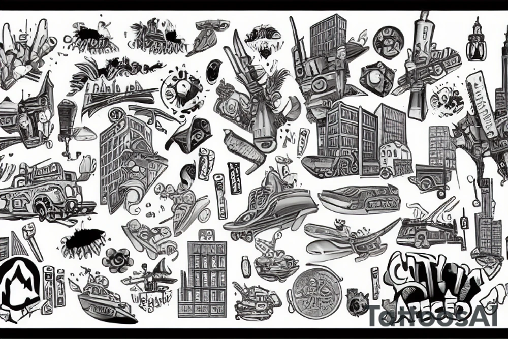 City under attack tattoo idea