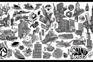 City under attack tattoo idea