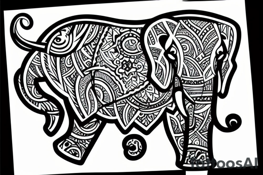 elephant tattoo idea