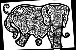 elephant tattoo idea