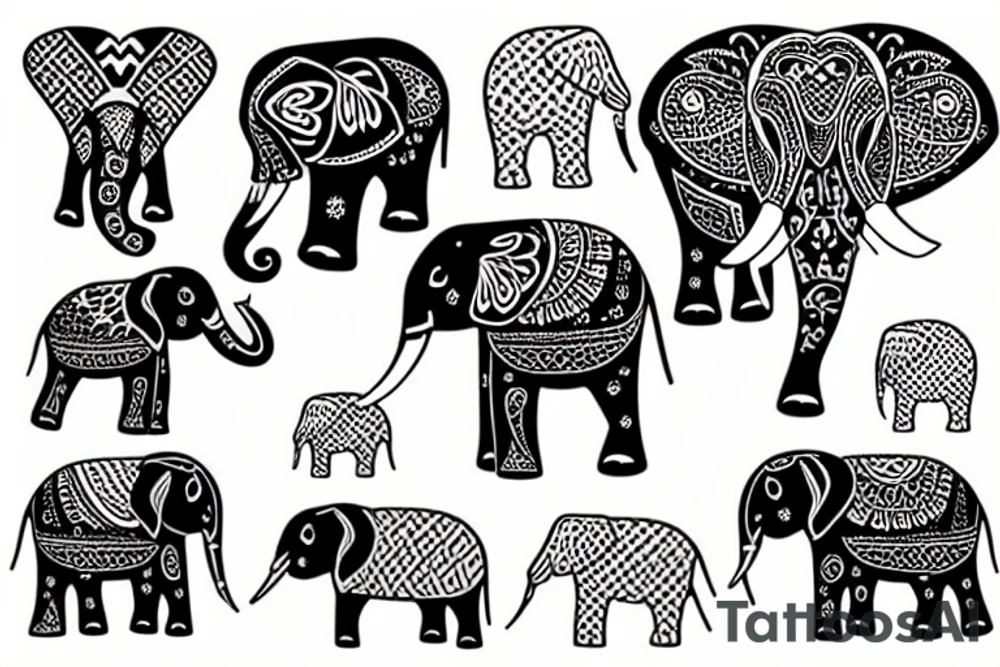 elephant tattoo idea