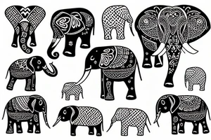 elephant tattoo idea