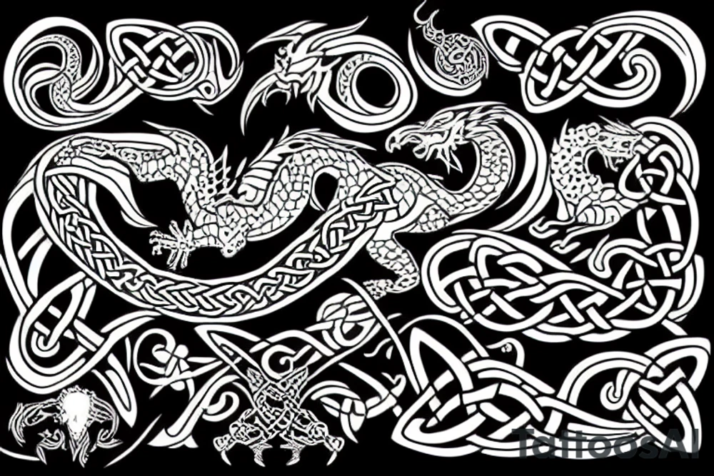 celtic dragon tattoo idea