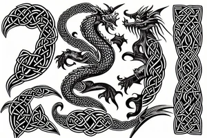 celtic dragon tattoo idea