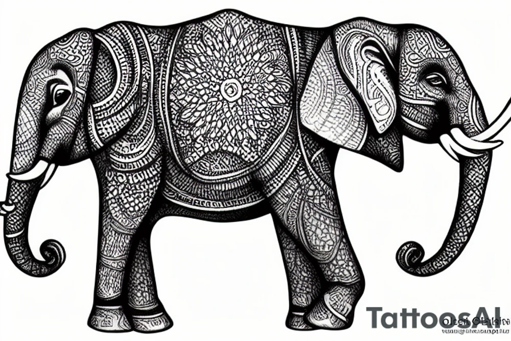elephant tattoo idea