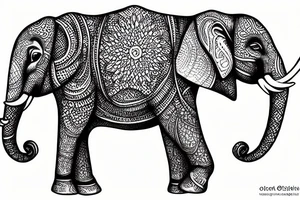 elephant tattoo idea