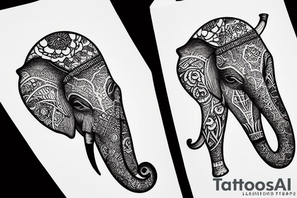 elephant tattoo idea
