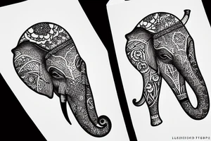 elephant tattoo idea