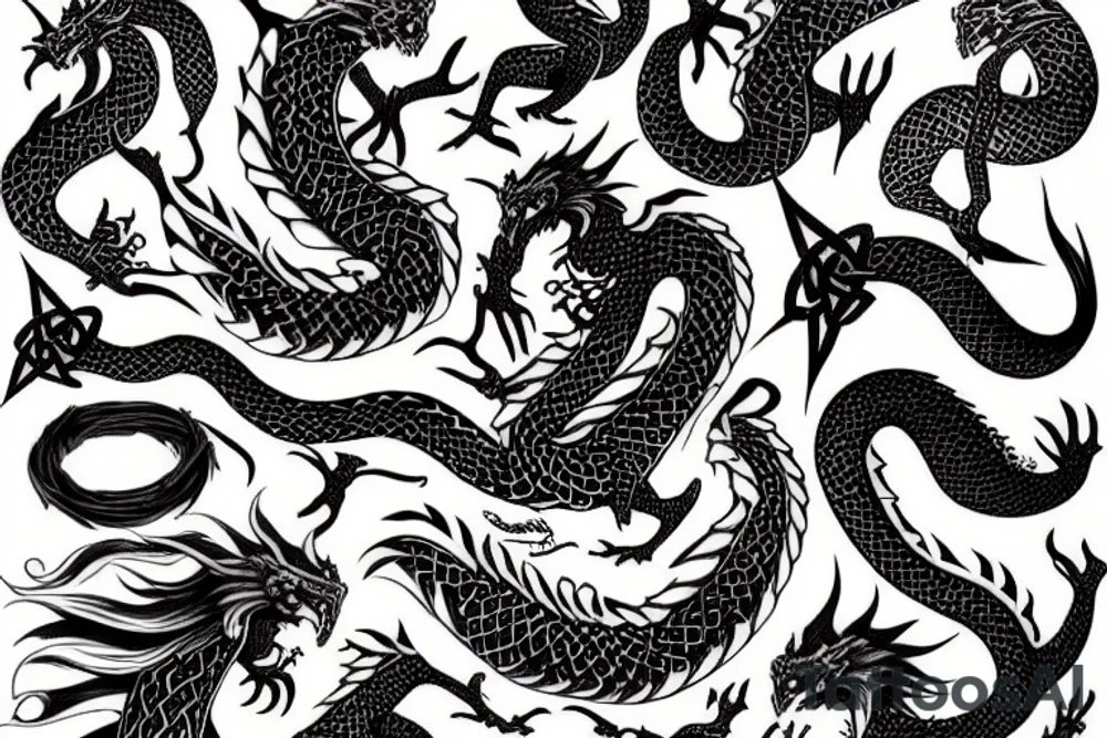 celtic dragon tattoo idea