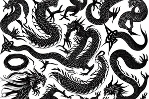 celtic dragon tattoo idea