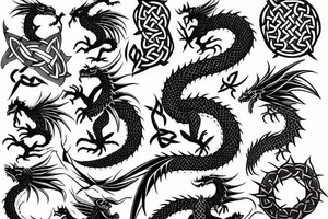 celtic dragon tattoo idea