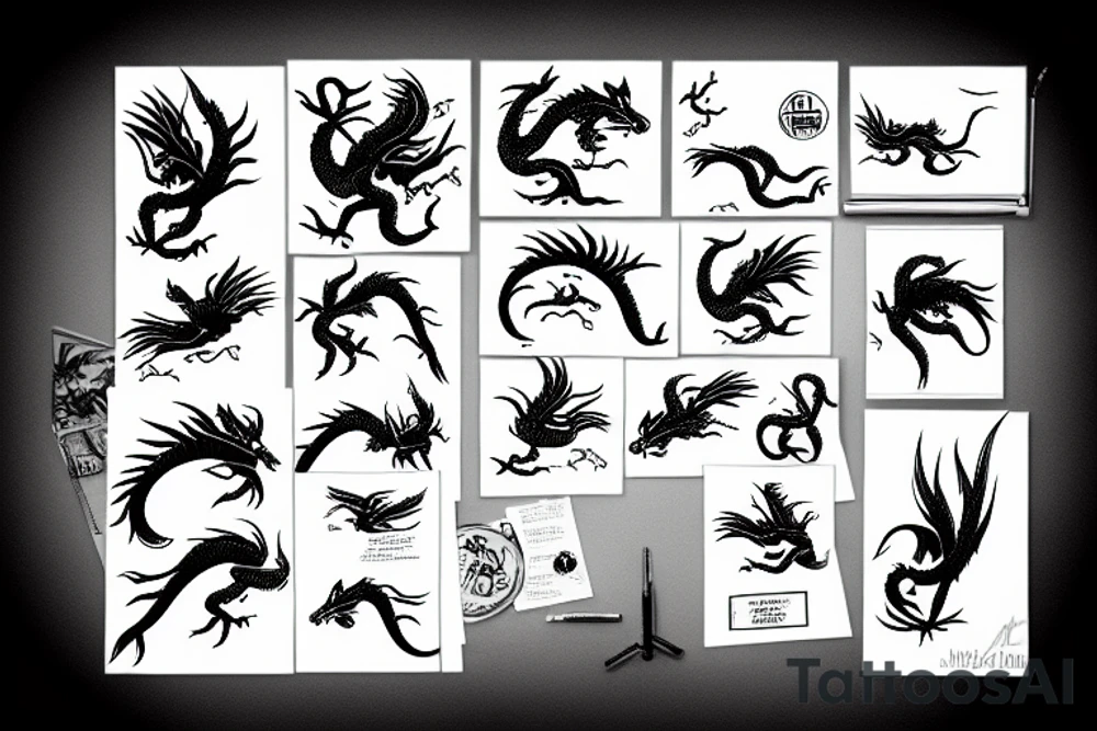 flying dragon tattoo idea
