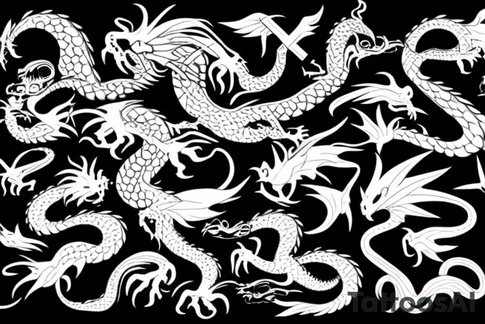 flying dragon tattoo idea