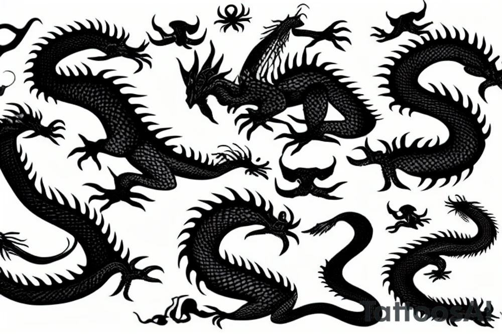 flying dragon tattoo idea