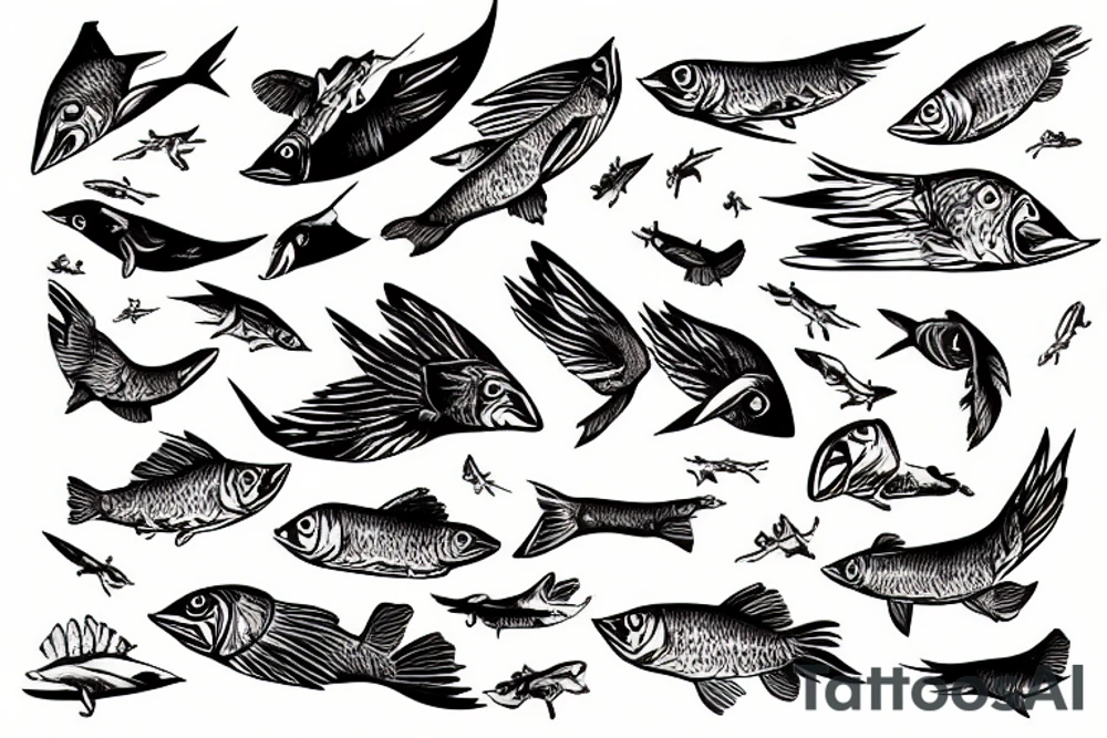 falcon grabs fish tattoo idea