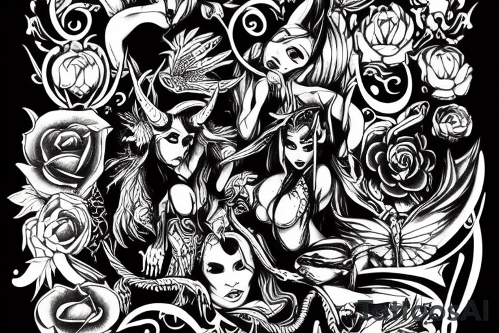 devil sex tattoo idea