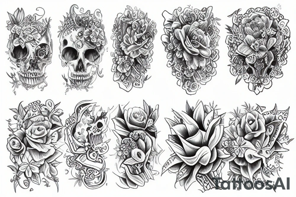 Fluer de les unfinished tattoo idea
