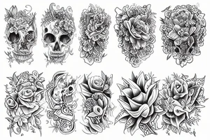 Fluer de les unfinished tattoo idea