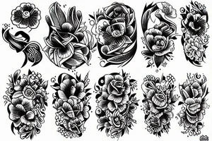 Fluer de les unfinished tattoo idea