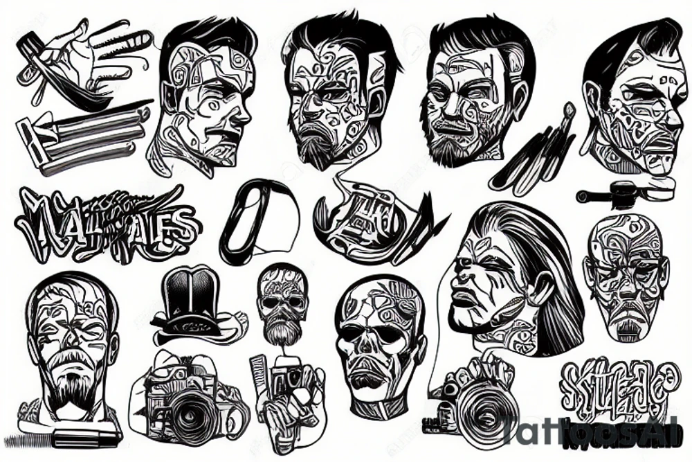 Man working on the streets tattoo idea