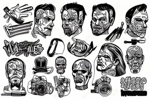 Man working on the streets tattoo idea