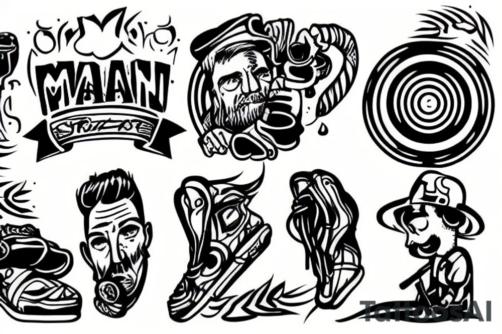 Man working on the streets tattoo idea
