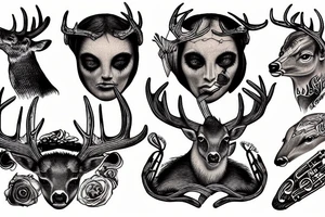 Music, depression, deer tattoo idea