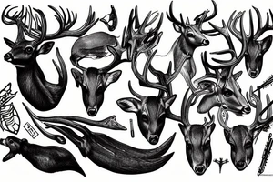 Music, depression, deer tattoo idea
