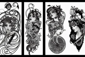 Music and death tattoo idea