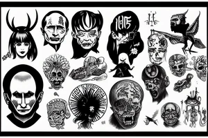 Putin is a demon tattoo idea