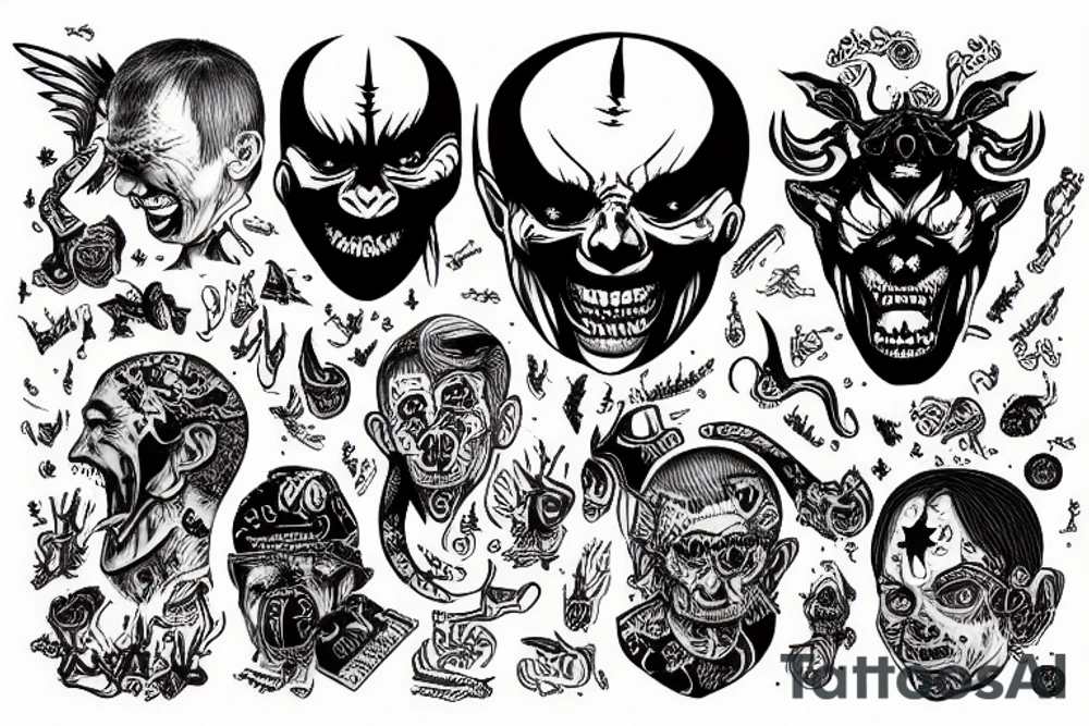 Putin is a demon tattoo idea