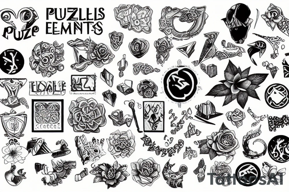 2 puzzle elements tattoo idea