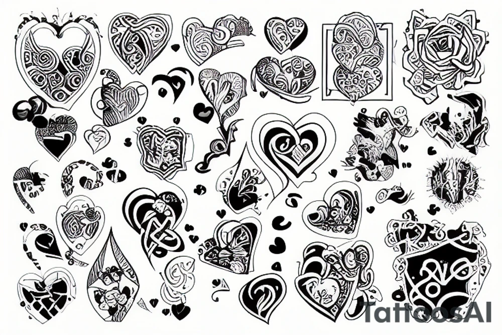 2 puzzle elements in love tattoo idea